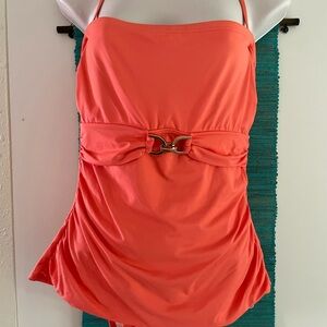 Michael Kors halter swim suit. Salmon colored. Size M.